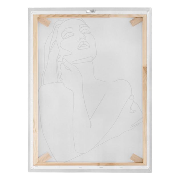 Quadri su tela - Line Art Torso della donna Bianco e Nero