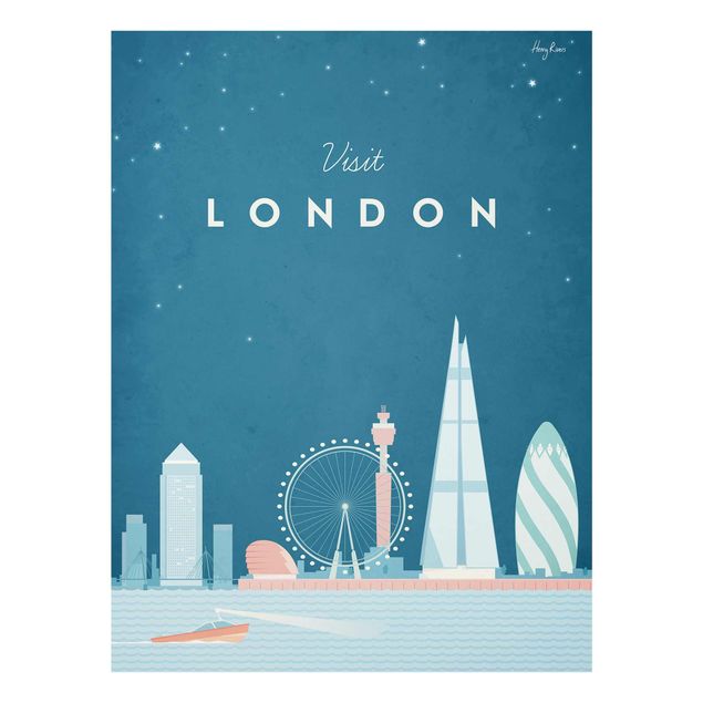 Quadro in vetro - Poster Viaggio - Londra - Verticale 4:3