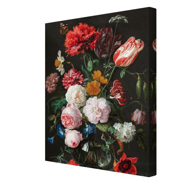 Quadri su tela - Jan Davidsz De Heem - Natura morta con fiori in un vaso di vetro