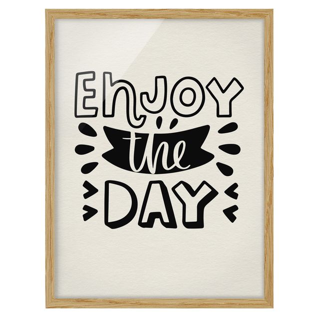 Poster con cornice - Enjoy The Day - Verticale 4:3