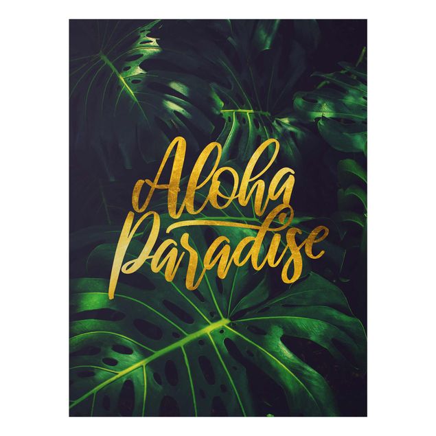 Quadro in vetro - Jungle - Aloha Paradise - Verticale 4:3