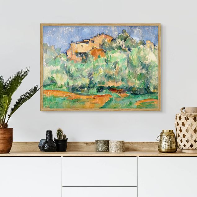 Poster con cornice di Paul Cézanne Paul Cézanne - Casa e colombaia a Bellevue