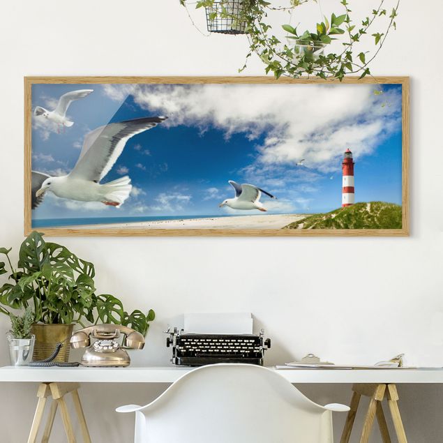 Poster con cornice - Dune Breeze - Panorama formato orizzontale