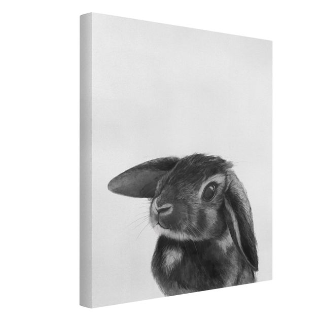 Riproduzioni su tela quadri famosi Illustrazione - Coniglio - Disegno in bianco e nero