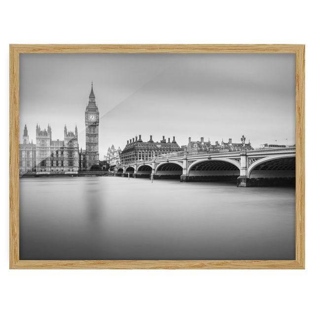 Poster con cornice - Ponte di Westminster e il Big Ben - Orizzontale 3:4