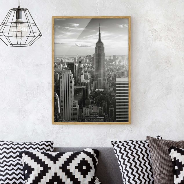 Poster con cornice - Manhattan Skyline - Verticale 4:3