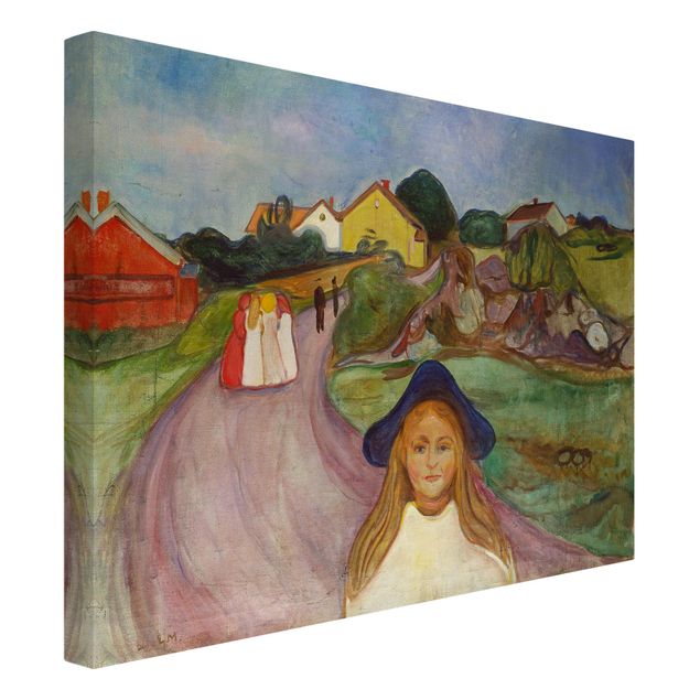 Stampe su tela Edvard Munch - La strada di Åsgårdstrand