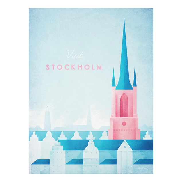 Quadro in vetro - Poster Viaggi - Stoccolma - Verticale 4:3