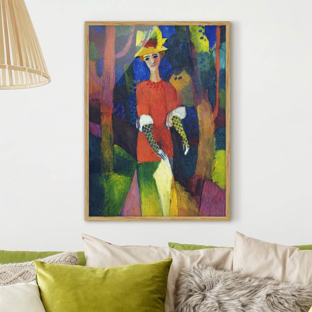 Poster con cornice - August Macke - Lady In A Park - Verticale 4:3
