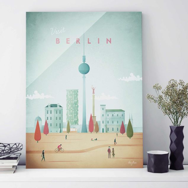 Lavagna magnetica in vetro Poster di viaggio - Berlino