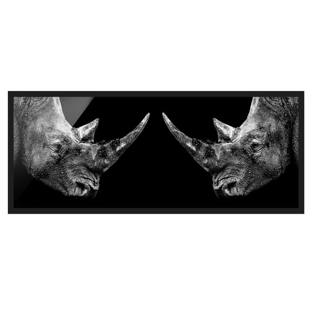 Poster con cornice - Rhino Duello - Panorama formato orizzontale