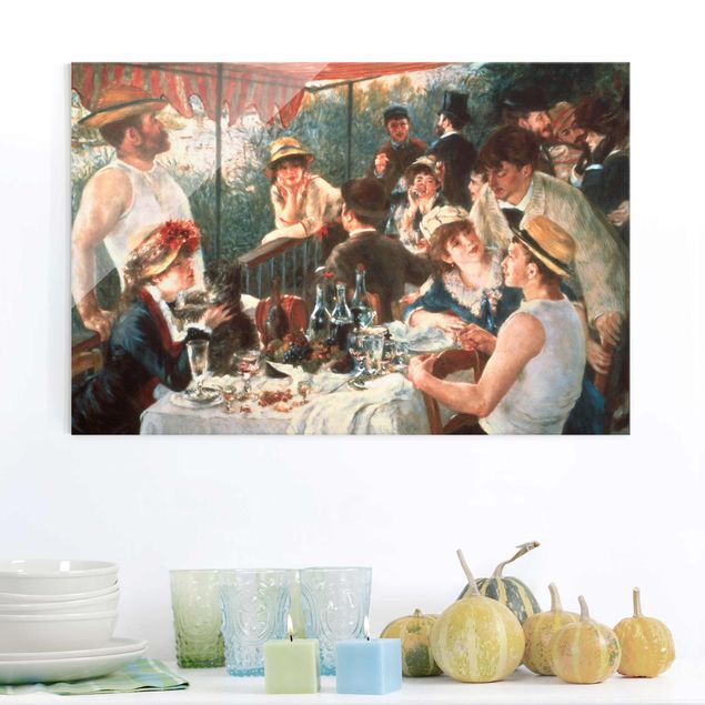 Quadro in vetro - Auguste Renoir - La colazione dei canottieri - Orizzontale 2:3