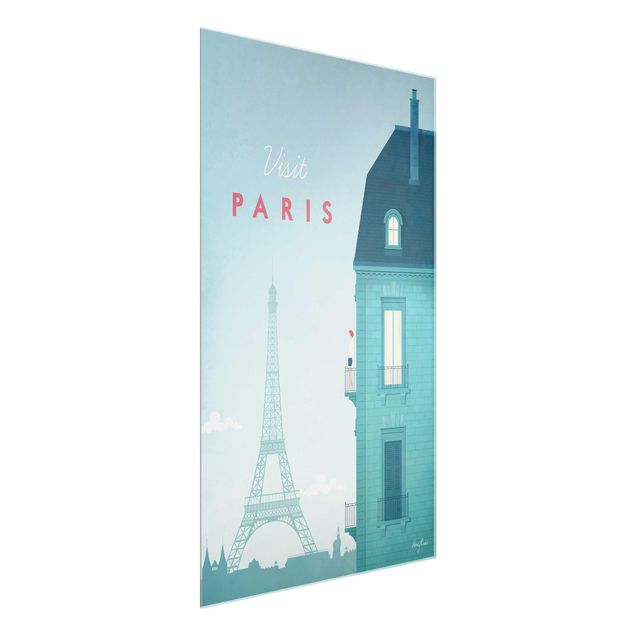 Quadro in vetro - Poster Viaggio - Parigi - Verticale 3:2