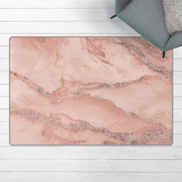 Teppich Marmoroptik Esperimenti di colore marmo rosa e brillantini