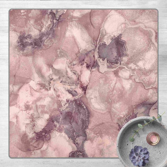 Teppich Marmoroptik Esperimenti di colore marmo violetto