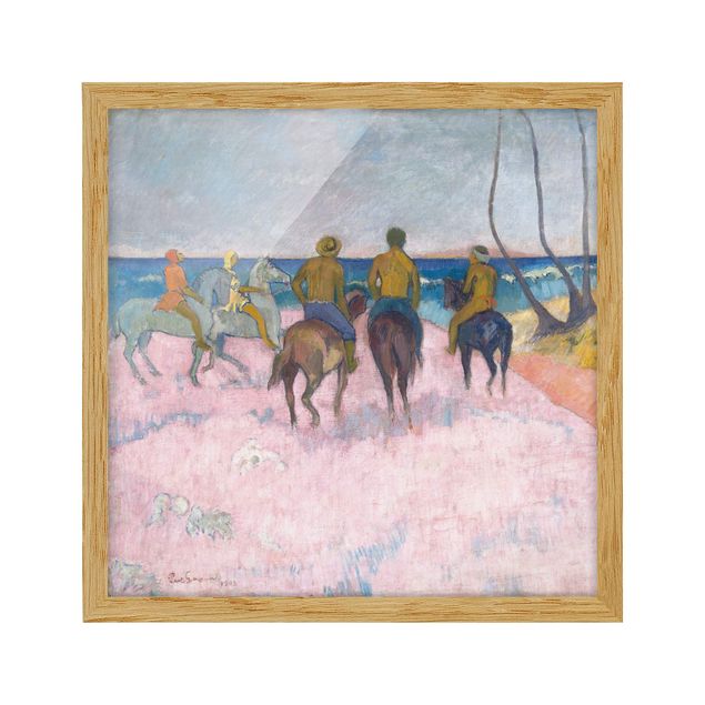 Poster con cornice - Paul Gauguin - Rider At The Beach - Quadrato 1:1