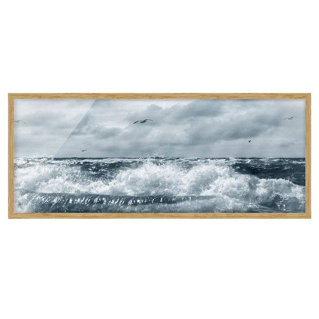 Poster con cornice - No.YK6 Living Mare Del Nord - Panorama formato orizzontale