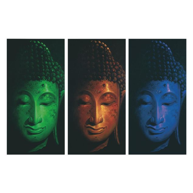 Stampa su tela 3 parti - Triple Buddha - Verticale 2:1