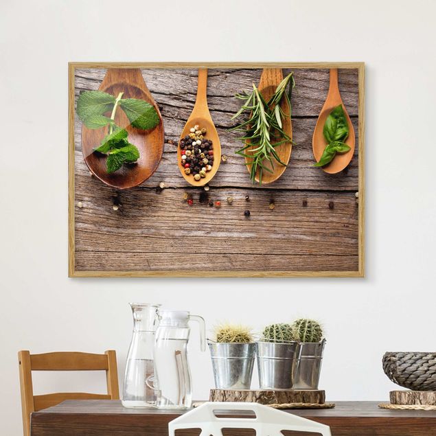 Poster con cornice - Herbs And Spices - Orizzontale 3:4