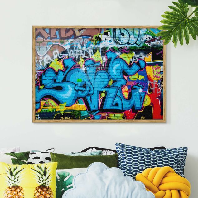 Poster con cornice - Colors Of Graffiti - Orizzontale 3:4