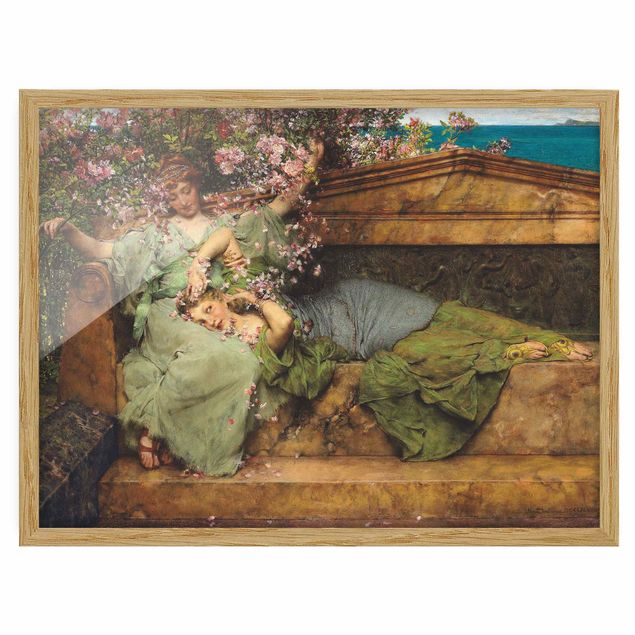 Poster con cornice - Sir Lawrence Alma-Tadema - The Rose Garden - Orizzontale 3:4