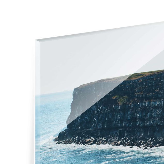 Quadro in vetro - Scogliere rocciose in Islanda