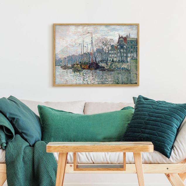 Poster con cornice - Claude Monet - Kromme Waal Amsterdam - Orizzontale 3:4