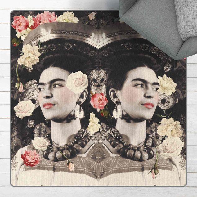 Tappeti floreali moderni Frida Kahlo - Mare di fiori