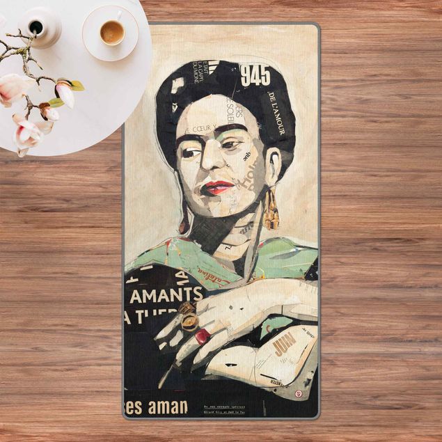 Tappeti crema Frida Kahlo - Collage No.4