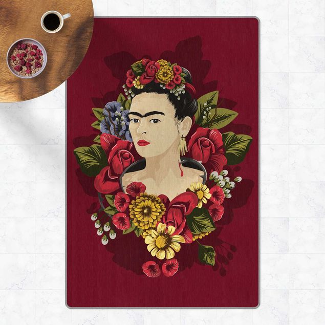 Tappeti floreali moderni Frida Kahlo - Rose