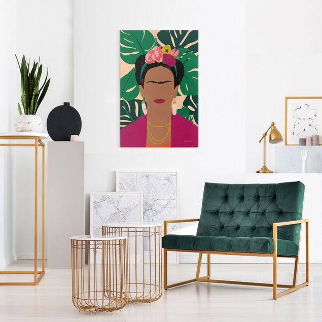 Quadri moderni per soggiorno Frida - Collage tropicale