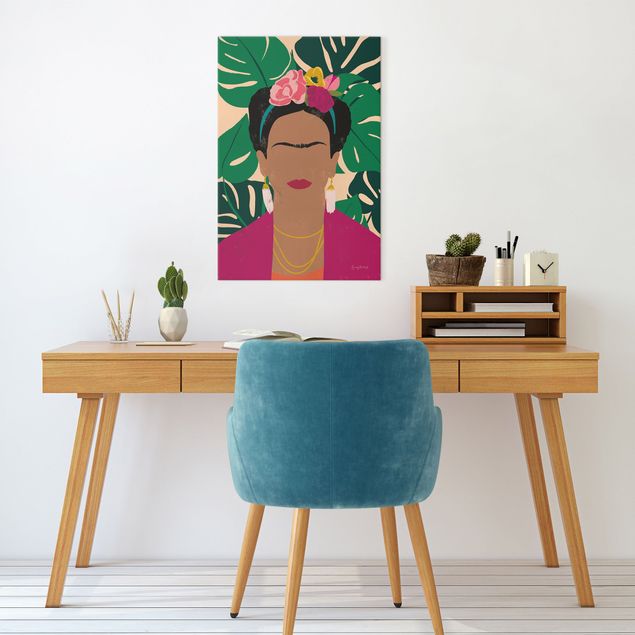 Stampe su tela Frida - Collage tropicale
