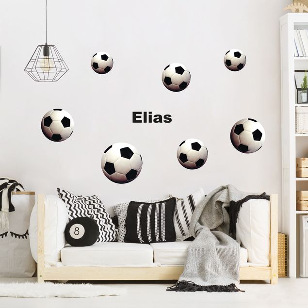Adesivo murale - Set di palloni da calcio