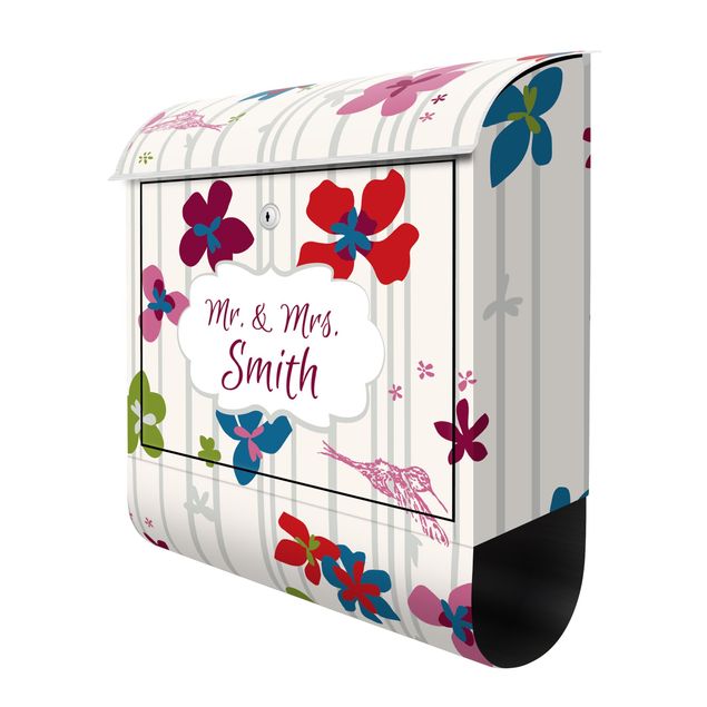 Cassetta postale personalizzata Floral Pattern 39x46x13cm