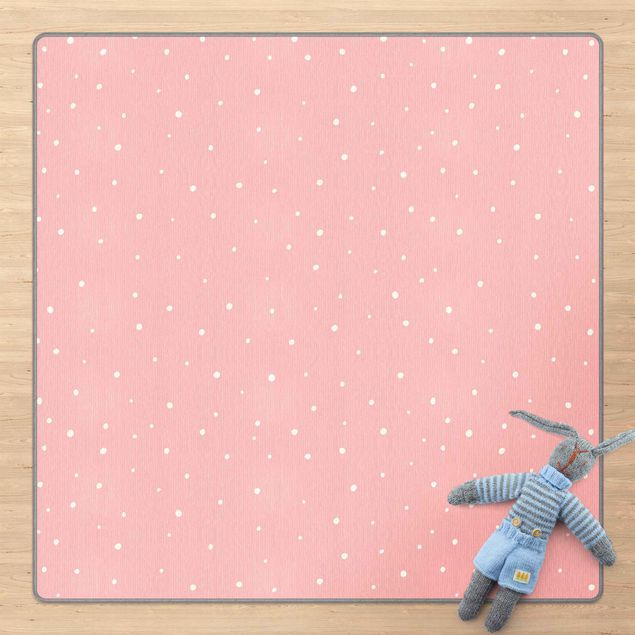 Tappeti rosa Piccoli punti disegnati su rosa pastello