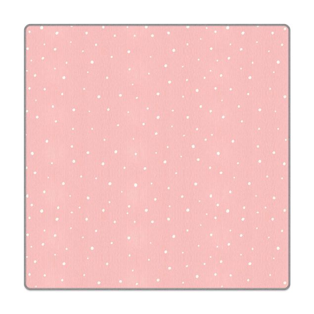 Tappeti  - Piccoli punti disegnati su rosa pastello