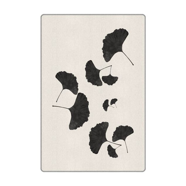Tappeti  - Composizione di ginko in bianco e nero