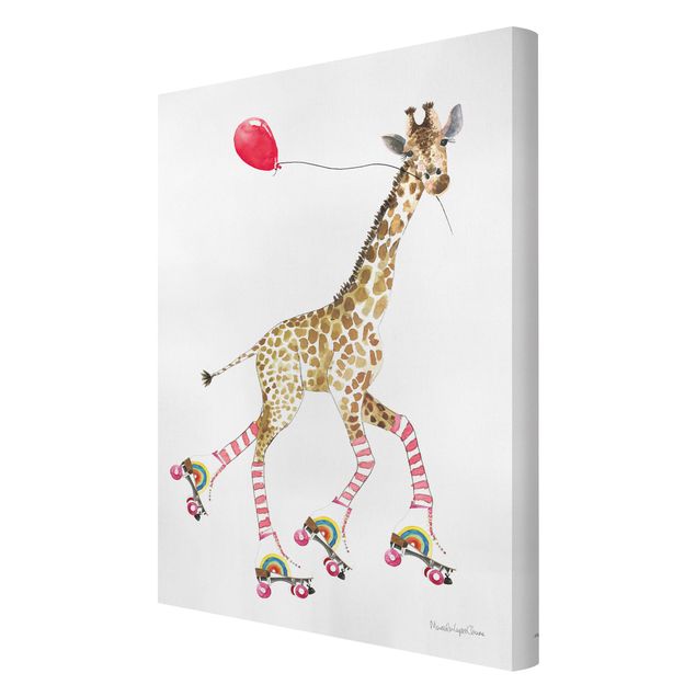 Stampa su tela - Giraffa in gita - Formato verticale2:3