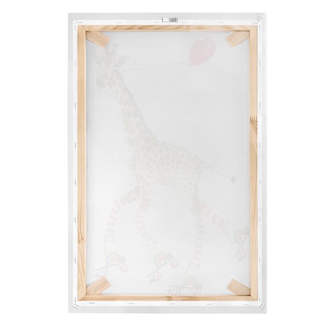 Stampa su tela - Giraffa in gita - Formato verticale2:3