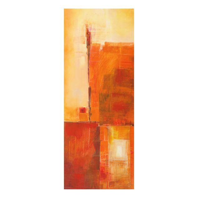 Quadro in vetro - Petra Schüßler - Abstract Orange Brown - Pannello