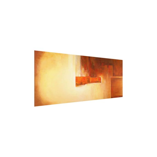 Quadro in vetro - Petra Schüßler - Balance Orange Brown - Panoramico