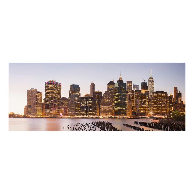 Quadro in vetro - View Of Manhattan Skyline - Panoramico
