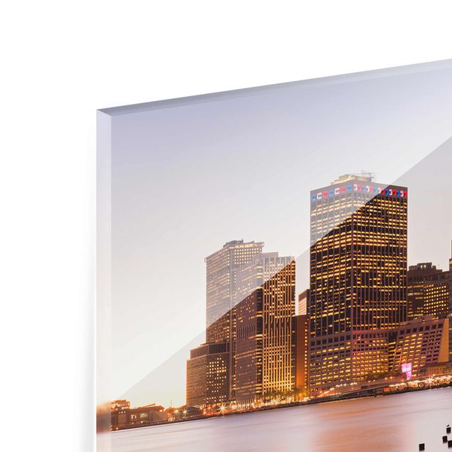 Quadro in vetro - View Of Manhattan Skyline - Panoramico