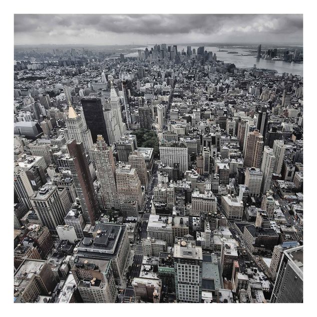 Quadro in vetro - View Over Manhattan - Quadrato 1:1
