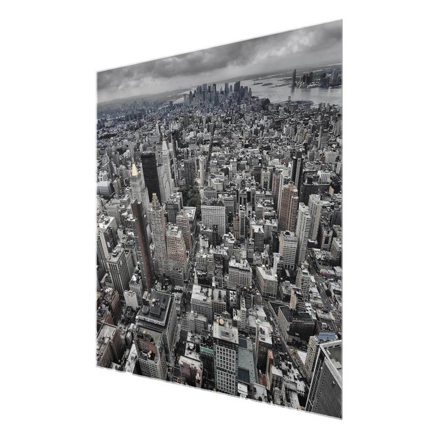 Quadro in vetro - View Over Manhattan - Quadrato 1:1