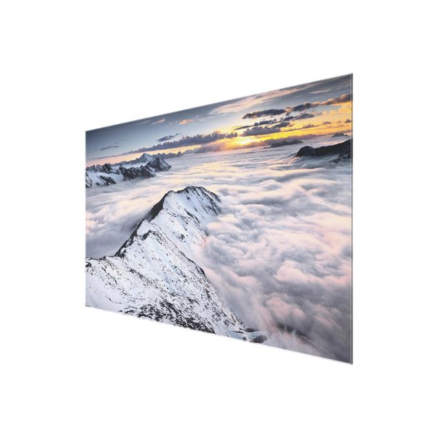 Quadro su vetro - View of clouds and mountains - Orizzontale 3:2