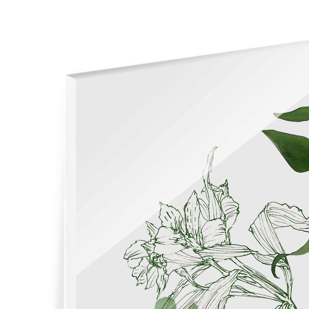 Quadro in vetro - Acquerello Botanico - Lily - Verticale 2:3