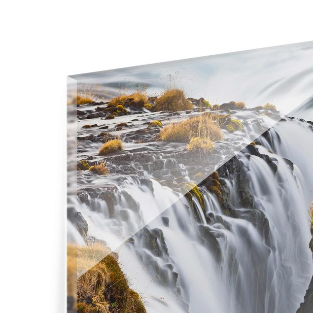 Quadro in vetro - Bruarfoss waterfall in Iceland - Verticale 3:4