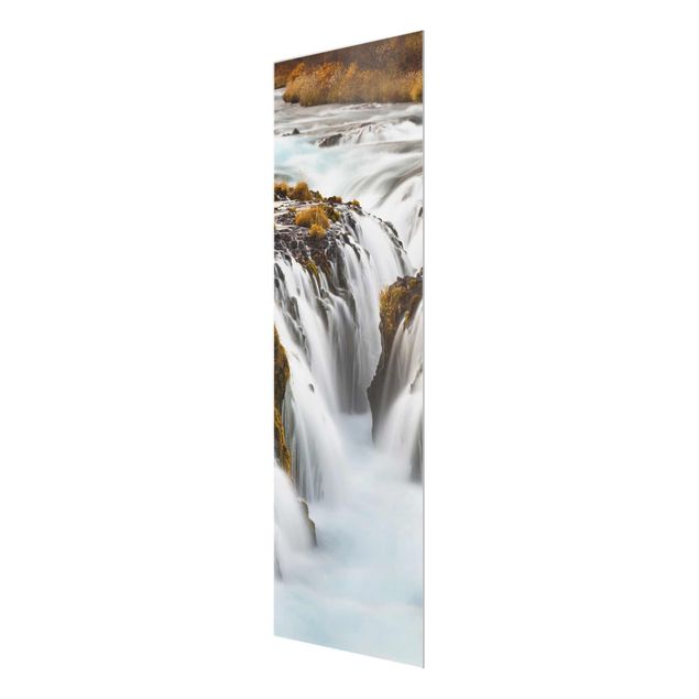 Quadro in vetro - Bruarfoss waterfall in Iceland - Pannello