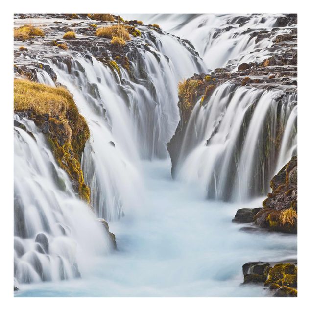 Quadro in vetro - Bruarfoss waterfall in Iceland - Quadrato 1:1